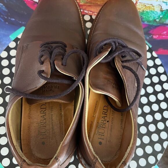Samuel Hubbard Founder Men's 8.5  Medium Shoes Leather Brown Smooth M2100-041 - Picture 8 of 8